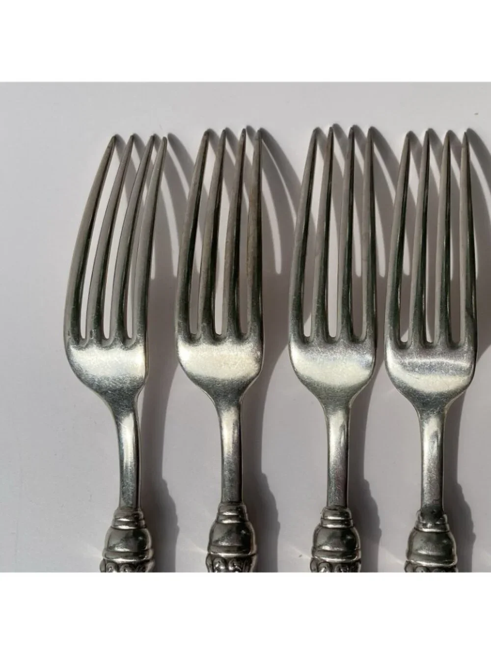 Moselle Hollow Handle Dinner Fork Lot 6 International Silver 7.5” Grapes Leaves